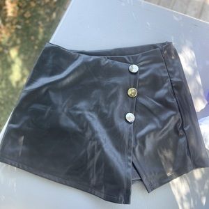 NEW Faux Leather Short Skirt High Waist